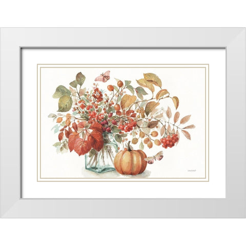 Autumn in Nature 01 on White White Modern Wood Framed Art Print with Double Matting by Audit, Lisa