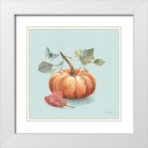 Autumn in Nature 04 on Aqua White Modern Wood Framed Art Print with Double Matting by Audit, Lisa