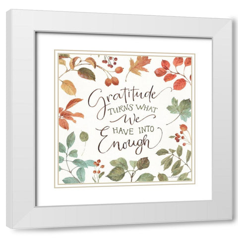 Autumn in Nature 06 on White White Modern Wood Framed Art Print with Double Matting by Audit, Lisa