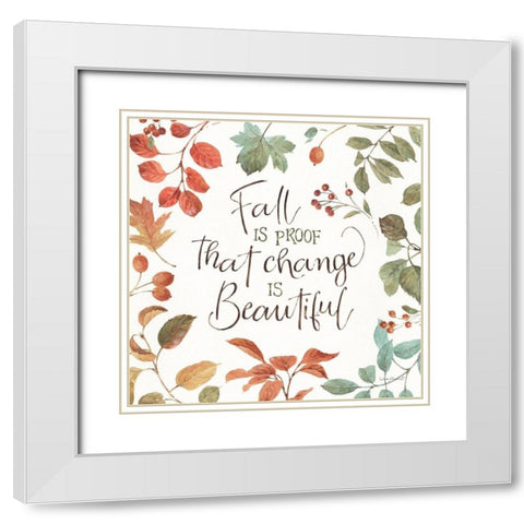 Autumn in Nature 07 on White White Modern Wood Framed Art Print with Double Matting by Audit, Lisa