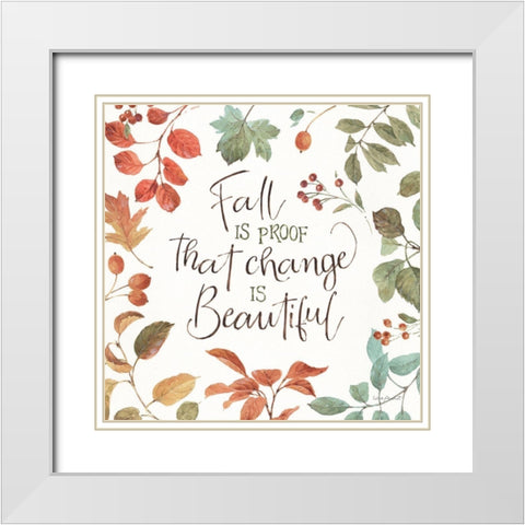 Autumn in Nature 07 on White White Modern Wood Framed Art Print with Double Matting by Audit, Lisa