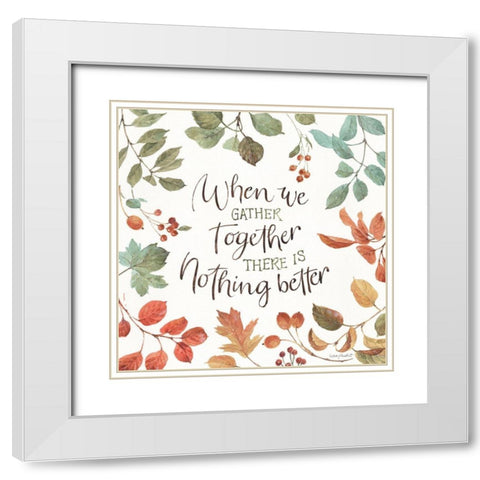 Autumn in Nature 08 on White White Modern Wood Framed Art Print with Double Matting by Audit, Lisa