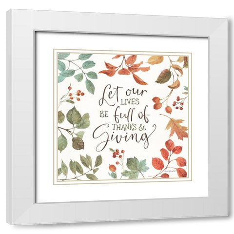 Autumn in Nature 09 on White White Modern Wood Framed Art Print with Double Matting by Audit, Lisa