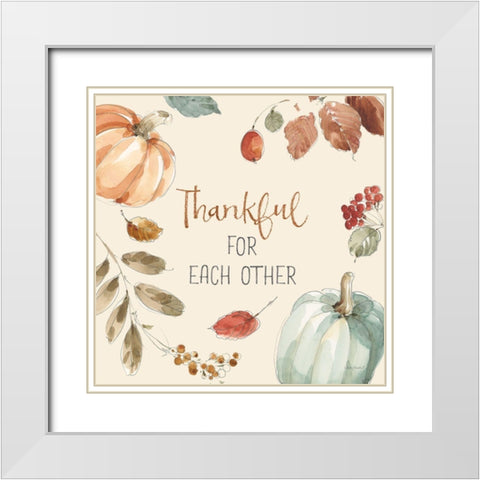 Autumn Feel V White Modern Wood Framed Art Print with Double Matting by Audit, Lisa