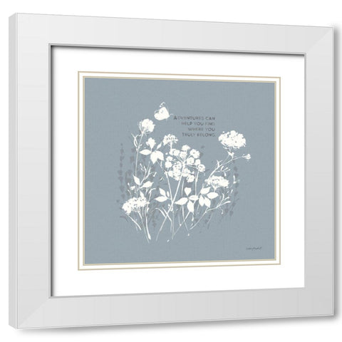 Au Naturel IX on Blue White Modern Wood Framed Art Print with Double Matting by Audit, Lisa