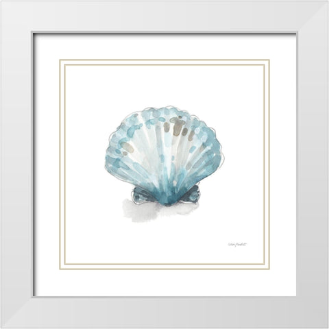 Blue Escape Coastal 06 White Modern Wood Framed Art Print with Double Matting by Audit, Lisa