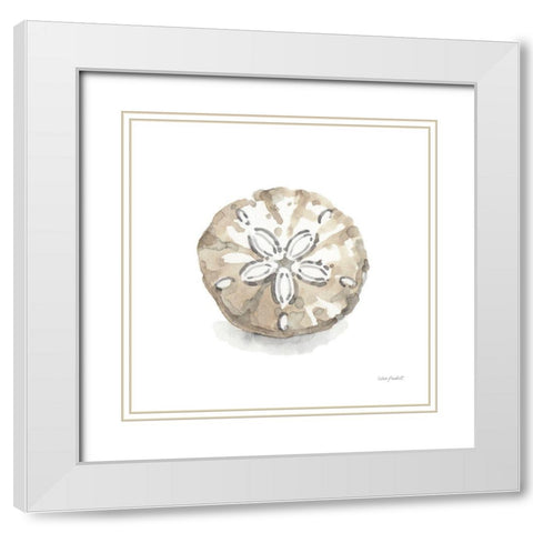 Blue Escape Coastal 07 White Modern Wood Framed Art Print with Double Matting by Audit, Lisa