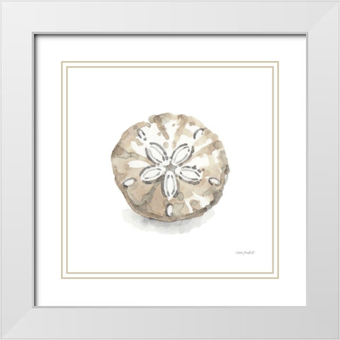 Blue Escape Coastal 07 White Modern Wood Framed Art Print with Double Matting by Audit, Lisa