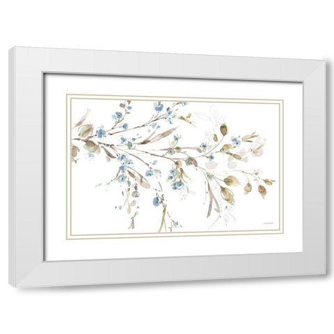 Blue Escape 05 White Modern Wood Framed Art Print with Double Matting by Audit, Lisa