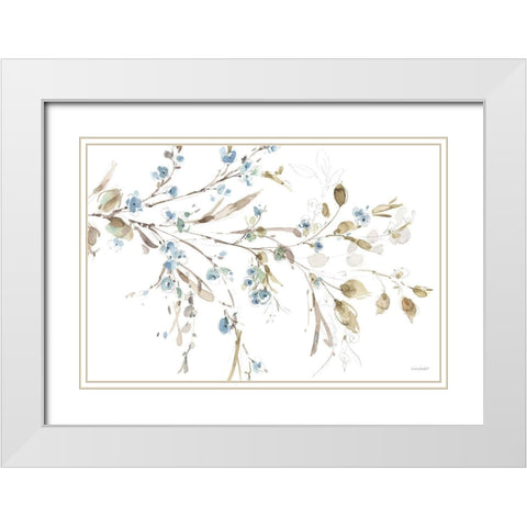 Blue Escape 05 White Modern Wood Framed Art Print with Double Matting by Audit, Lisa