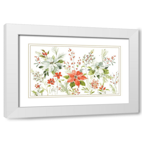 Christmas Forever I White Modern Wood Framed Art Print with Double Matting by Audit, Lisa