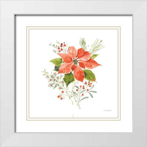 Christmas Forever II White Modern Wood Framed Art Print with Double Matting by Audit, Lisa