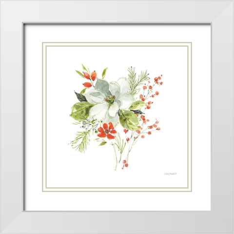 Christmas Forever III White Modern Wood Framed Art Print with Double Matting by Audit, Lisa