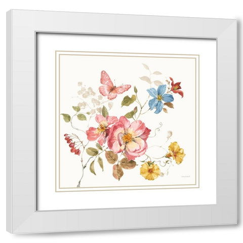 Countryside V White Modern Wood Framed Art Print with Double Matting by Audit, Lisa