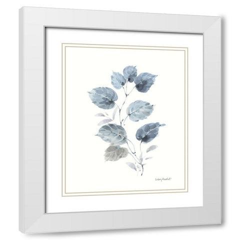 Dancing Leaves V White Modern Wood Framed Art Print with Double Matting by Audit, Lisa