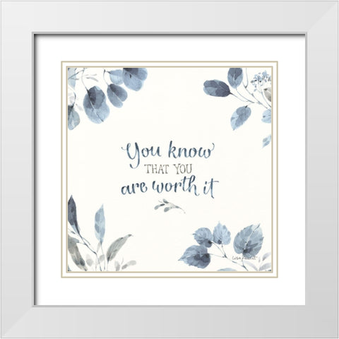 Dancing Leaves XI White Modern Wood Framed Art Print with Double Matting by Audit, Lisa