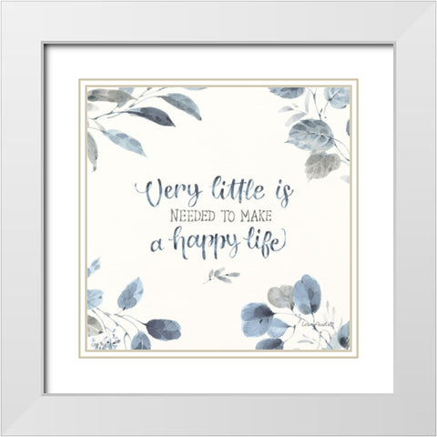 Dancing Leaves XIV White Modern Wood Framed Art Print with Double Matting by Audit, Lisa