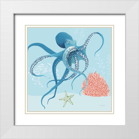 Free As the Ocean II on Blue White Modern Wood Framed Art Print with Double Matting by Audit, Lisa