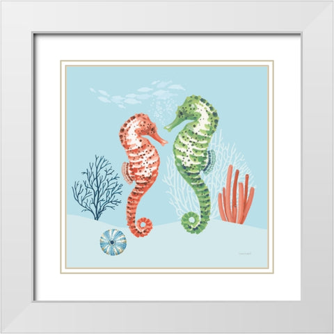 Free As the Ocean V on Blue White Modern Wood Framed Art Print with Double Matting by Audit, Lisa