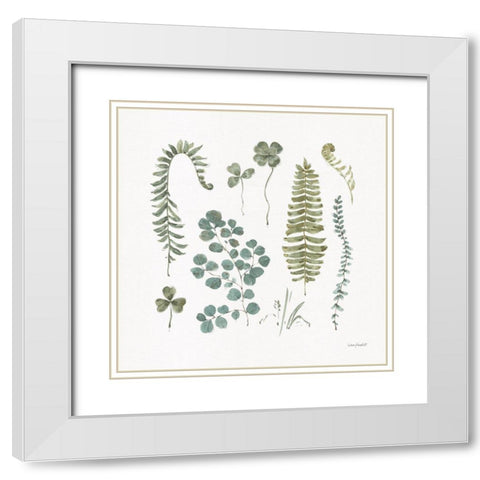 Fern Study 02 White Modern Wood Framed Art Print with Double Matting by Audit, Lisa