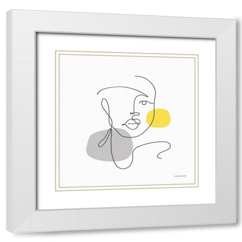 Glow 01 White Modern Wood Framed Art Print with Double Matting by Audit, Lisa