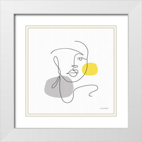 Glow 01 White Modern Wood Framed Art Print with Double Matting by Audit, Lisa