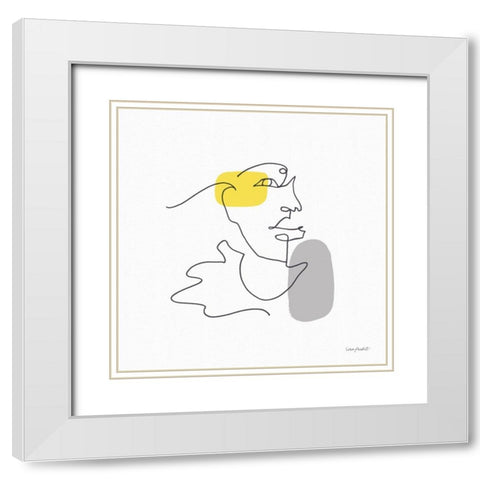 Glow 02 White Modern Wood Framed Art Print with Double Matting by Audit, Lisa