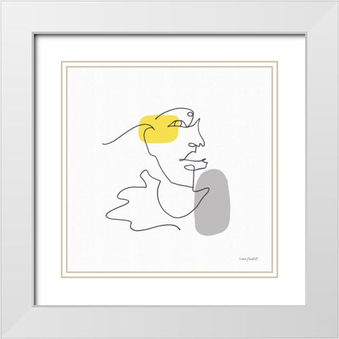 Glow 02 White Modern Wood Framed Art Print with Double Matting by Audit, Lisa