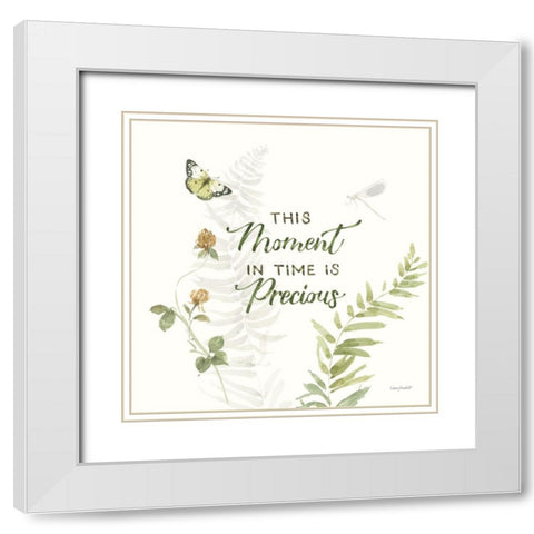 Green Fields VI White Modern Wood Framed Art Print with Double Matting by Audit, Lisa