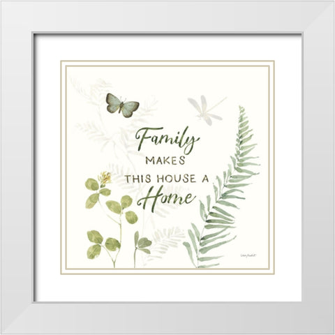 Green Fields IX White Modern Wood Framed Art Print with Double Matting by Audit, Lisa