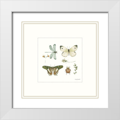 Green Fields X White Modern Wood Framed Art Print with Double Matting by Audit, Lisa