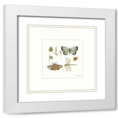 Green Fields XI White Modern Wood Framed Art Print with Double Matting by Audit, Lisa