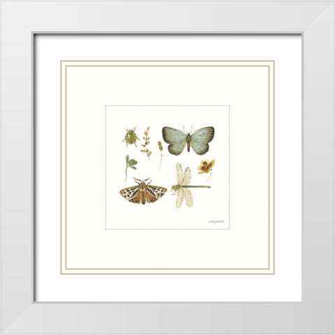 Green Fields XI White Modern Wood Framed Art Print with Double Matting by Audit, Lisa