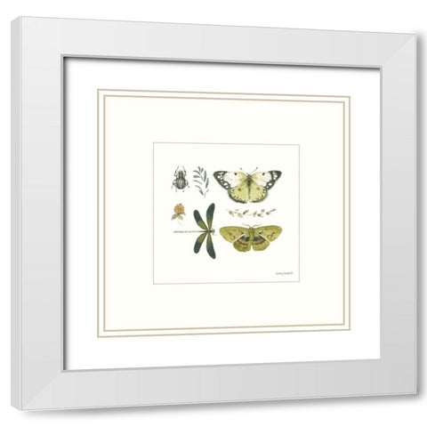 Green Fields XII White Modern Wood Framed Art Print with Double Matting by Audit, Lisa