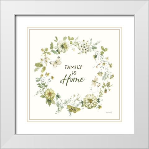 Green Fields XXVII White Modern Wood Framed Art Print with Double Matting by Audit, Lisa