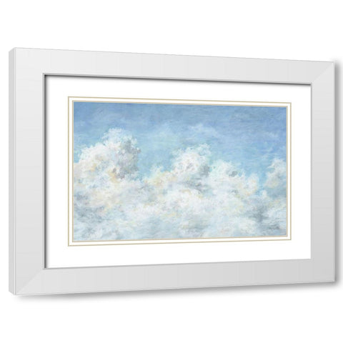 Heavenly Blue 01 White Modern Wood Framed Art Print with Double Matting by Audit, Lisa