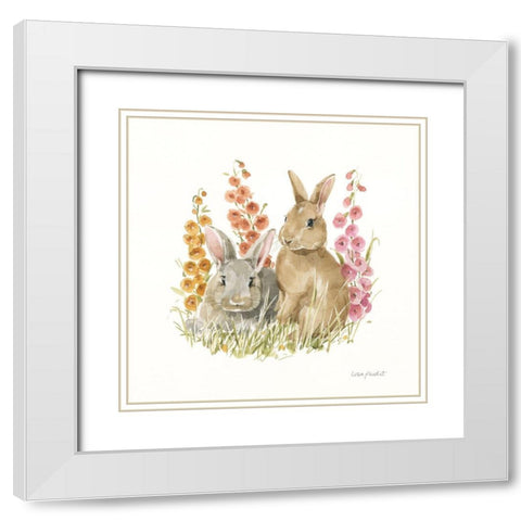 Hop on Spring III White Modern Wood Framed Art Print with Double Matting by Audit, Lisa