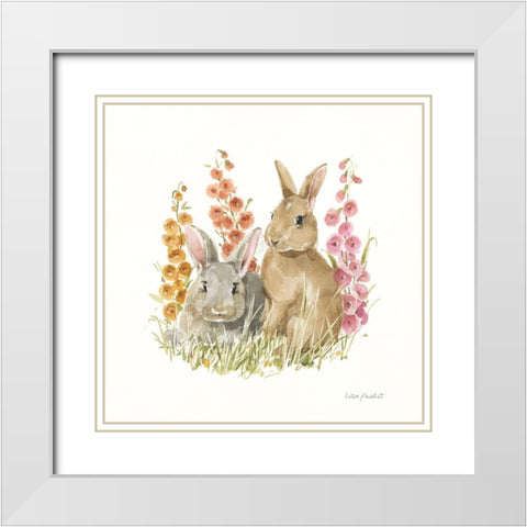 Hop on Spring III White Modern Wood Framed Art Print with Double Matting by Audit, Lisa
