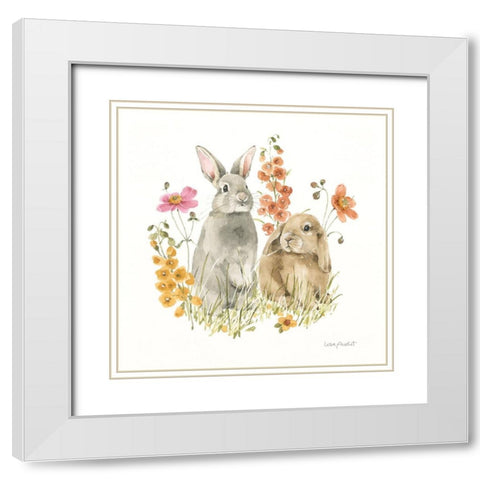 Hop on Spring V White Modern Wood Framed Art Print with Double Matting by Audit, Lisa