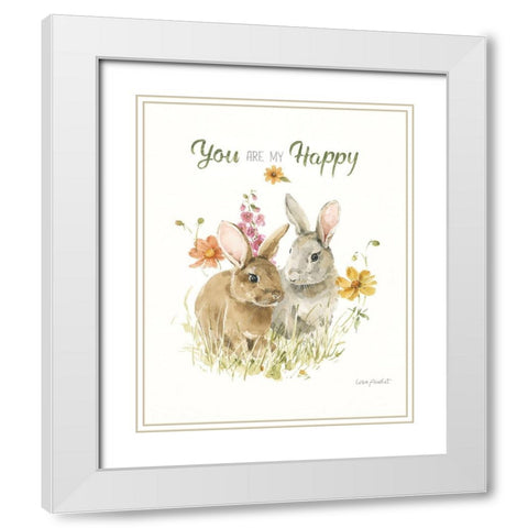 Hop on Spring VI White Modern Wood Framed Art Print with Double Matting by Audit, Lisa