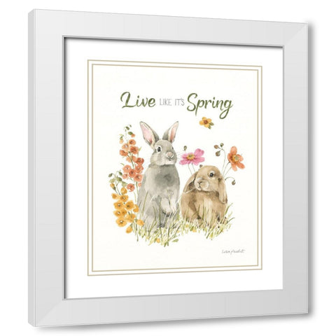 Hop on Spring VII White Modern Wood Framed Art Print with Double Matting by Audit, Lisa
