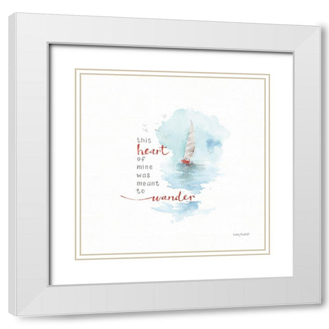 Guided by the Wind White Modern Wood Framed Art Print with Double Matting by Audit, Lisa