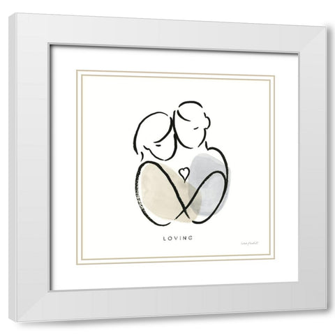 Lines of Life II White Modern Wood Framed Art Print with Double Matting by Audit, Lisa