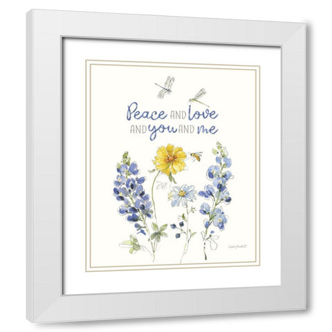 Lovely Blues VII White Modern Wood Framed Art Print with Double Matting by Audit, Lisa
