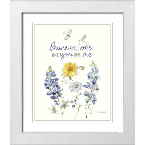 Lovely Blues VII White Modern Wood Framed Art Print with Double Matting by Audit, Lisa