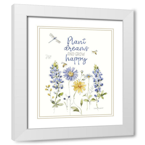 Lovely Blues VIII White Modern Wood Framed Art Print with Double Matting by Audit, Lisa