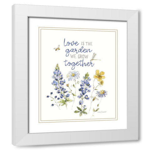 Lovely Blues IX White Modern Wood Framed Art Print with Double Matting by Audit, Lisa