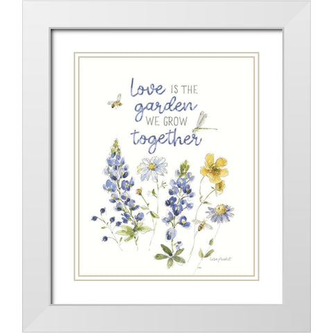 Lovely Blues IX White Modern Wood Framed Art Print with Double Matting by Audit, Lisa