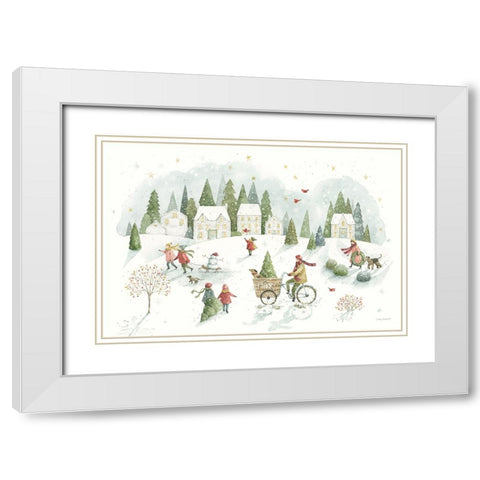 Magical Winterland I White Modern Wood Framed Art Print with Double Matting by Audit, Lisa