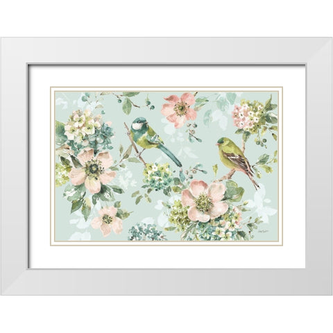 Mint Crush 01 on Mint White Modern Wood Framed Art Print with Double Matting by Audit, Lisa